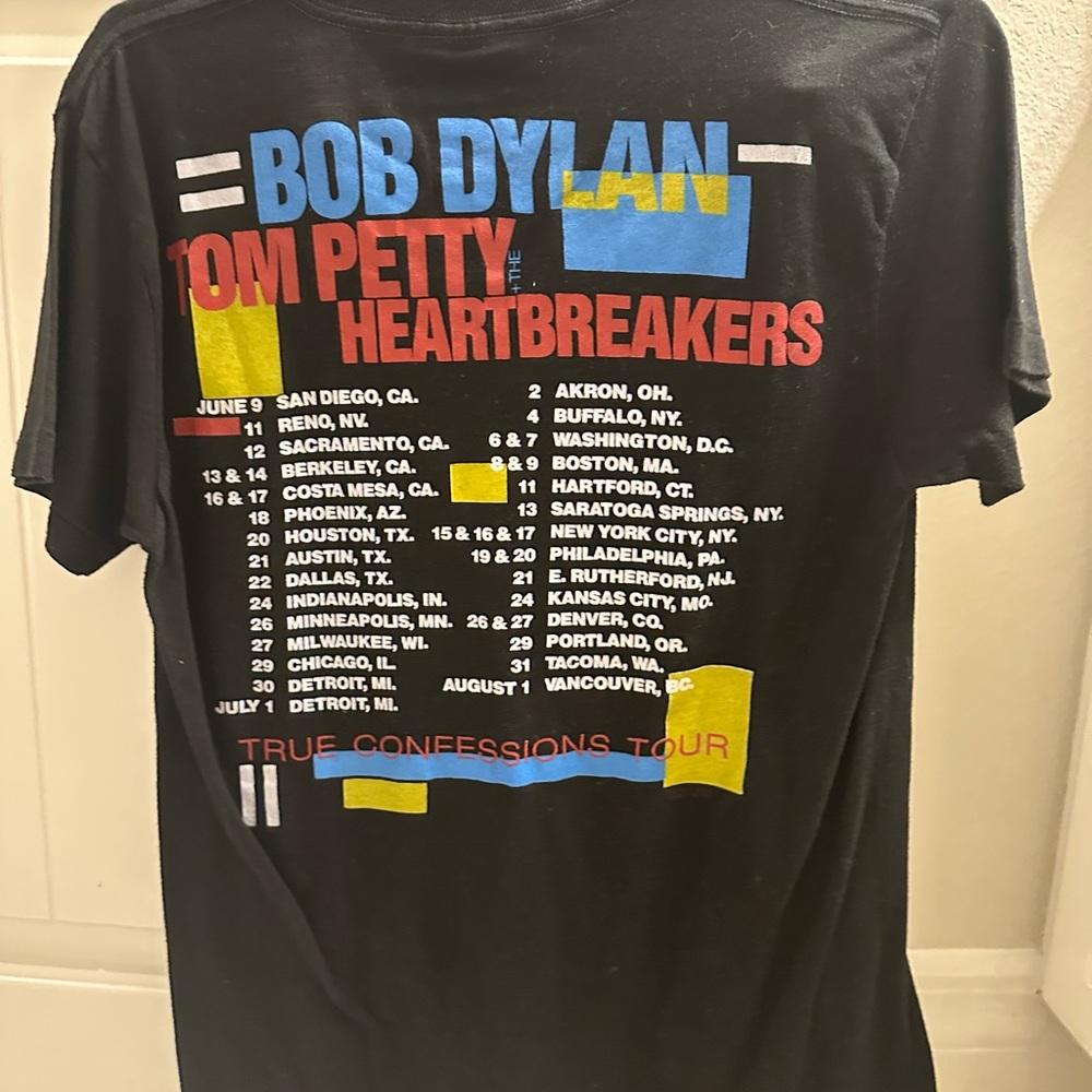 VINTAGE BOB DYLAN CONCERT TOM PETTY TRUE CONFESSIONS ——original 1986